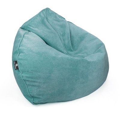 Luxe Decora Crest Bean Bag | Premium Soft Woven Fabric Bean Bag with Unique Crest Shape | Water Repellent | Washable | Filled with Polystyrene Beads | Kids & Adults (Lagoon Blue, Small) - Image 2