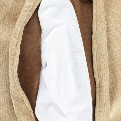 Luxe Decora Crest Bean Bag | Premium Soft Woven Fabric Bean Bag with Unique Crest Shape | Water Repellent | Washable | Filled with Polystyrene Beads | Kids & Adults (Sahara Sand, Small) - Image 5