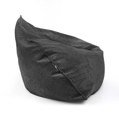 Luxe Decora Crest Bean Bag | Premium Soft Woven Fabric Bean Bag with Unique Crest Shape | Water Repellent | Washable | Filled with Polystyrene Beads | Kids & Adults (Eclipse Black, Large) - Image 3
