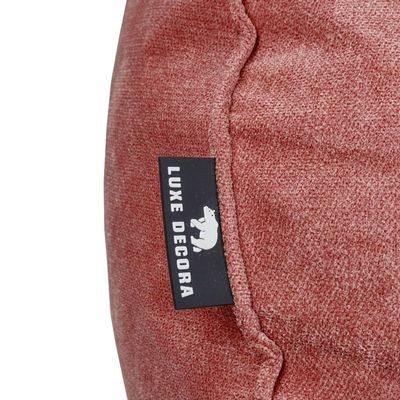 Luxe Decora Crest Bean Bag | Premium Soft Woven Fabric Bean Bag with Unique Crest Shape | Water Repellent | Washable | Filled with Polystyrene Beads | Kids & Adults (Burgundy, Large) - Image 3