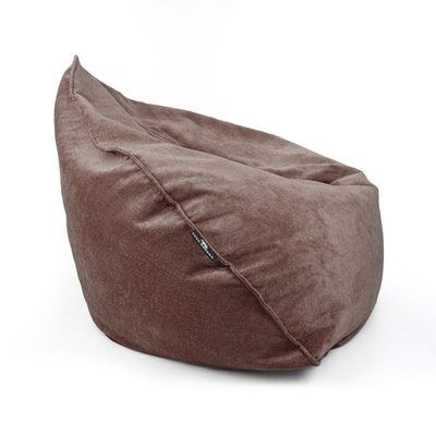 Luxe Decora Crest Bean Bag | Premium Soft Woven Fabric Bean Bag with Unique Crest Shape | Water Repellent | Washable | Filled with Polystyrene Beads | Kids & Adults (Mocha Brown, Large) - Image 3