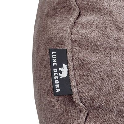 Luxe Decora Crest Bean Bag | Premium Soft Woven Fabric Bean Bag with Unique Crest Shape | Water Repellent | Washable | Filled with Polystyrene Beads | Kids & Adults (Mocha Brown, Large) - Image 4