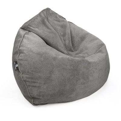 Luxe Decora Crest Bean Bag | Premium Soft Woven Fabric Bean Bag with Unique Crest Shape | Water Repellent | Washable | Filled with Polystyrene Beads | Kids & Adults (Stormy Grey, Small) - Image 2