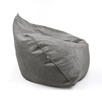 Luxe Decora Crest Bean Bag | Premium Soft Woven Fabric Bean Bag with Unique Crest Shape | Water Repellent | Washable | Filled with Polystyrene Beads | Kids & Adults (Stormy Grey, Small) - Image 3