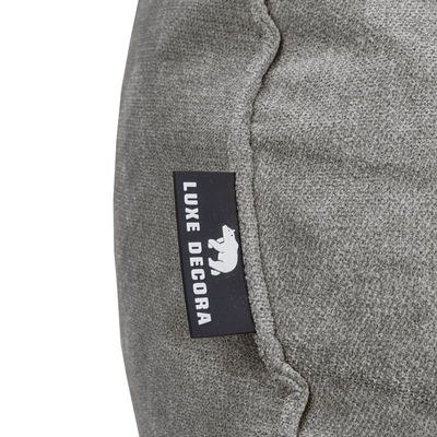 Luxe Decora Crest Bean Bag | Premium Soft Woven Fabric Bean Bag with Unique Crest Shape | Water Repellent | Washable | Filled with Polystyrene Beads | Kids & Adults (Stormy Grey, Small) - Image 4