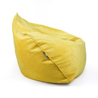 Luxe Decora Crest Bean Bag | Premium Soft Woven Fabric Bean Bag with Unique Crest Shape | Water Repellent | Washable | Filled with Polystyrene Beads | Kids & Adults (Sunshine Yellow, Small) - Image 3