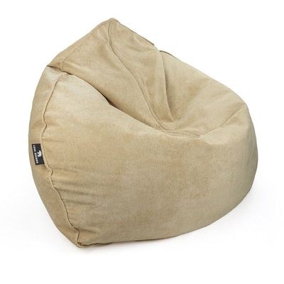 Luxe Decora Crest Bean Bag | Premium Soft Woven Fabric Bean Bag with Unique Crest Shape | Water Repellent | Washable | Filled with Polystyrene Beads | Kids & Adults (Sahara Sand, Large) - Image 2