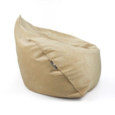 Luxe Decora Crest Bean Bag | Premium Soft Woven Fabric Bean Bag with Unique Crest Shape | Water Repellent | Washable | Filled with Polystyrene Beads | Kids & Adults (Sahara Sand, Large) - Image 3