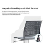 Mahmayi Modern UL UT-C166 Ergonomic Stackable Chair, Polypropylene (PP) Seat with Chrome Plated Metal Legs Ideal Saving Seating Solution for Offices, Cafeterias, Meeting Rooms and Events - Grey