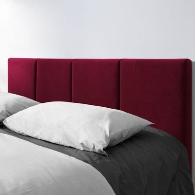 Emma Hydraulic Velvet Luxurious Twin Bed-Red - Image 2