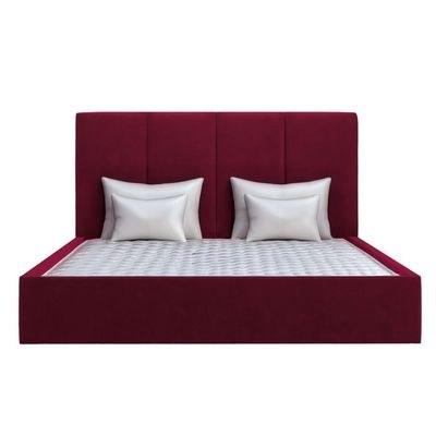 Emma Hydraulic Velvet Luxurious Twin Bed-Red - Image 3