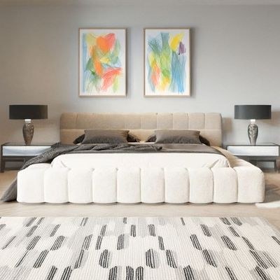 Casilda Cloud Bed Super King size-White - Image 3