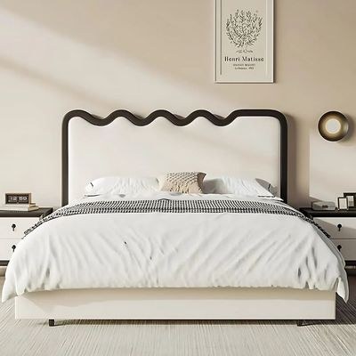 Vega Upholstered Bed Single Size-Black - L200xW100xH130 - Black