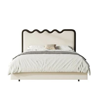 Vega Upholstered Bed Single Size-Black - L200xW100xH130 - Black - Image 3