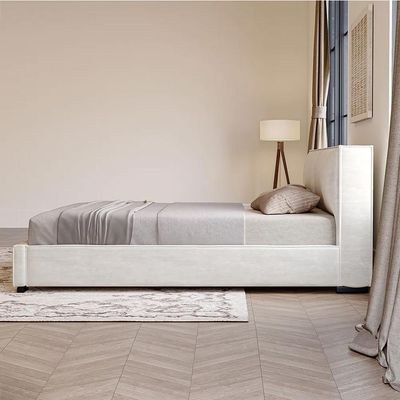 Serene Plateform Bed King size-Beige - L200xW180xH110 - Beige - Image 4