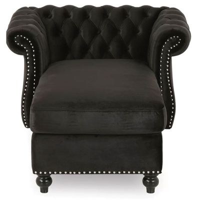 Hankins Tufted Rolled Arms Chaise Lounge - L100xW142xH72 - Brown
