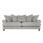 Amora 4 Seater Fabric Scatter Back Sofa - L110xW235xH96 - Grey