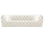 Chester Moon Velvet Sofa - L107xW295xH67 - White