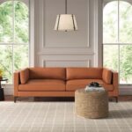 Gabrielle Genuine Leather Sofa | L86xW236xH74 - Brown
