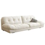 Modern Off-White Pillow Top Loveseat