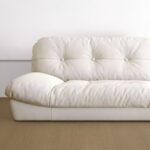 Modern Off-White Pillow Top Loveseat
