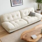 Modern Off-White Pillow Top Loveseat