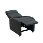 Single Seater Fabric Recliner Chair – Manual Reclining Sofa with Modern Design & Soft Padding – Comfortable One-Seater Lounge Chair for Living Room & Home Relaxation, Grey