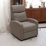 Single Seater Fabric Recliner Chair – Manual Reclining Sofa with Modern Design & Soft Padding – Comfortable One-Seater Lounge Chair for Living Room & Home Relaxation, Beige
