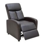 Single Seater PU Leather Recliner Chair – Manual Reclining Sofa with Modern Design & Soft Padding – Comfortable One-Seater Lounge Chair for Living Room & Home Relaxation, Brown