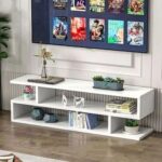 Modern TV and Coffee Table Living Room Home Furniture White 100 cm