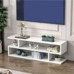 Modern TV and Coffee Table Living Room Home Furniture White 80 cm