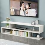 Modern TV and Coffee Table Living Room Home Furniture White 80 cm