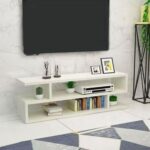 Modern TV and Coffee Table Living Room Home Furniture White 80 cm