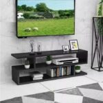Modern TV and Coffee Table Living Room Home Furniture Black 100 cm