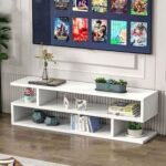 Modern TV and Coffee Table Living Room Home Furniture White 80 cm
