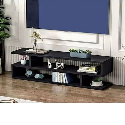 Modern TV and Coffee Table Living Room Home Furniture Black 100 cm - Image 2
