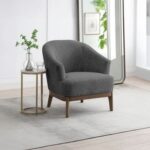 ROTAI Laura Lounge Chair with 2-Year Warranty | Soft Fabric Accent Chair | D28 High-Density Foam | Spring Support | Pine Wood Frame | Modern Armchair for Living Room or Bedroom