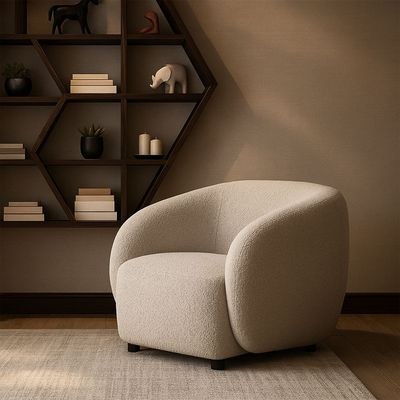 ROTAI Aspen Armchair with 2-Year Warranty | Modern Accent Chair with Soft Fabric | D28 Foam | Spring Support | Solid Wood Frame | Living Room Armchair | Compact & Comfortable Seating - Image 5