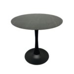 Maple Home Dining Table Modern Marble Patten Metal Base Kitchen Dining Restaurant Table L80xW80xH76 - Grey