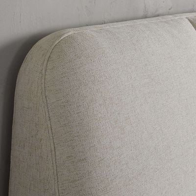 MAPLEHOME Beds Frame Platform Upholstered Bed,Beige Fabric,Super King Size Bed 200*200 With Free Installation - Image 4