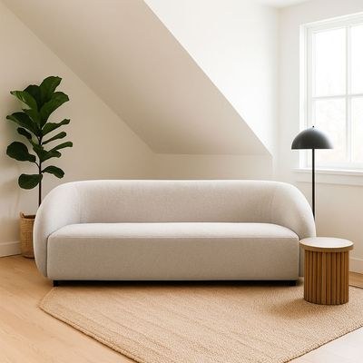 Rotai Aspen Sofa 3-Seater With 2-Year Warranty | Soft Fabric Upholstery | D28 High-Density Foam | Spring Support | Pine Wood Frame | Modern Living Room Couch - Image 2
