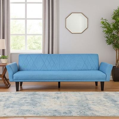 Rotai Zayana Sofa Bed With 2-Year Warranty | Convertible 3-Seater Sofa To Bed | High-Density Foam | Premium Soft Fabric Upholstery | Strong Base Support | Spacious Folding Sofa