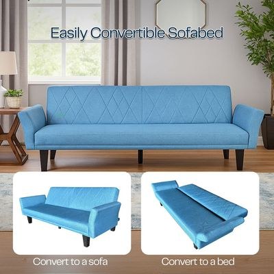 Rotai Zayana Sofa Bed With 2-Year Warranty | Convertible 3-Seater Sofa To Bed | High-Density Foam | Premium Soft Fabric Upholstery | Strong Base Support | Spacious Folding Sofa - Image 3
