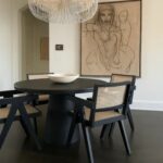 Tulip Concrete Indoor/Outdoor Dining Table Black