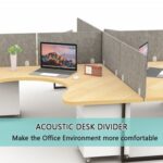 Mahmayi 80x40 Acoustic Desk Privacy Divider Panel - Noise Reducing Partition for Workstations, Libraries and Offices - Grey