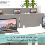 Mahmayi 80x40 Acoustic Desk Privacy Divider Panel - Noise Reducing Partition for Workstations, Libraries and Offices - Grey