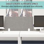 Mahmayi 80x40 Acoustic Desk Privacy Divider Panel - Noise Reducing Partition for Workstations, Libraries and Offices - Grey