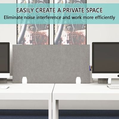 Mahmayi 80x40 Acoustic Desk Privacy Divider Panel - Noise Reducing Partition for Workstations, Libraries and Offices - Grey - Image 4
