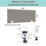 Mahmayi 80x40 Acoustic Desk Privacy Divider Panel - Noise Reducing Partition for Workstations, Libraries and Offices - Grey