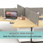 Mahmayi 100x40 Acoustic Desk Privacy Divider Panel - Noise Reducing Partition for Workstations, Libraries and Offices - Grey